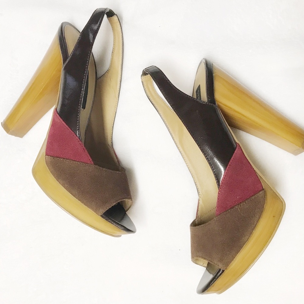 Steve Madden L-Zag open toe wedge sandals 7.5